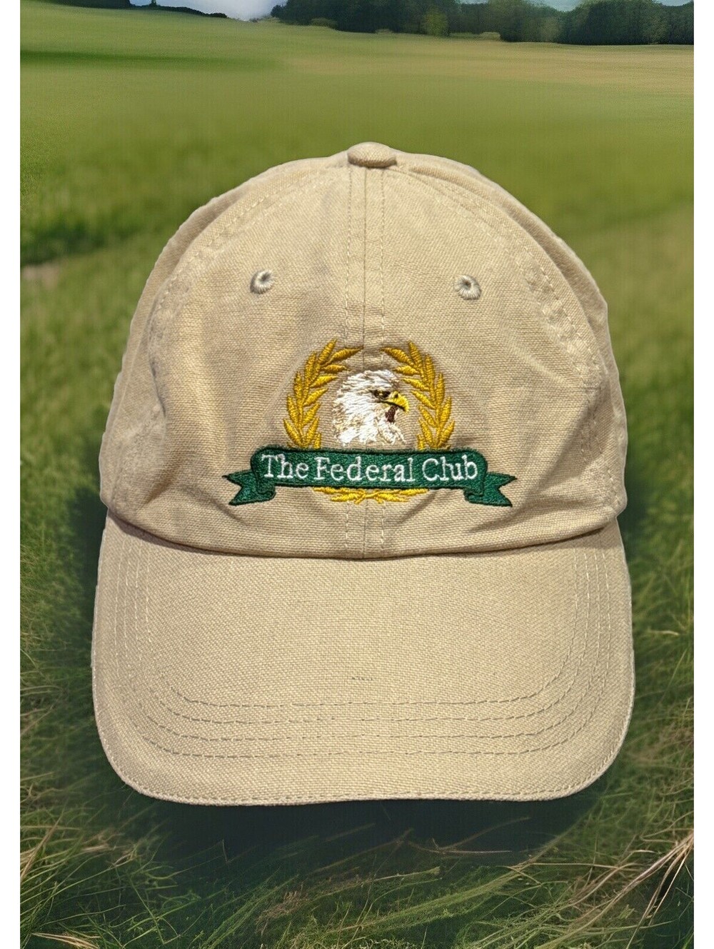 The Federal Club Private Golf Club Arnold Palmer Design Eagle Tan Baseball Cap